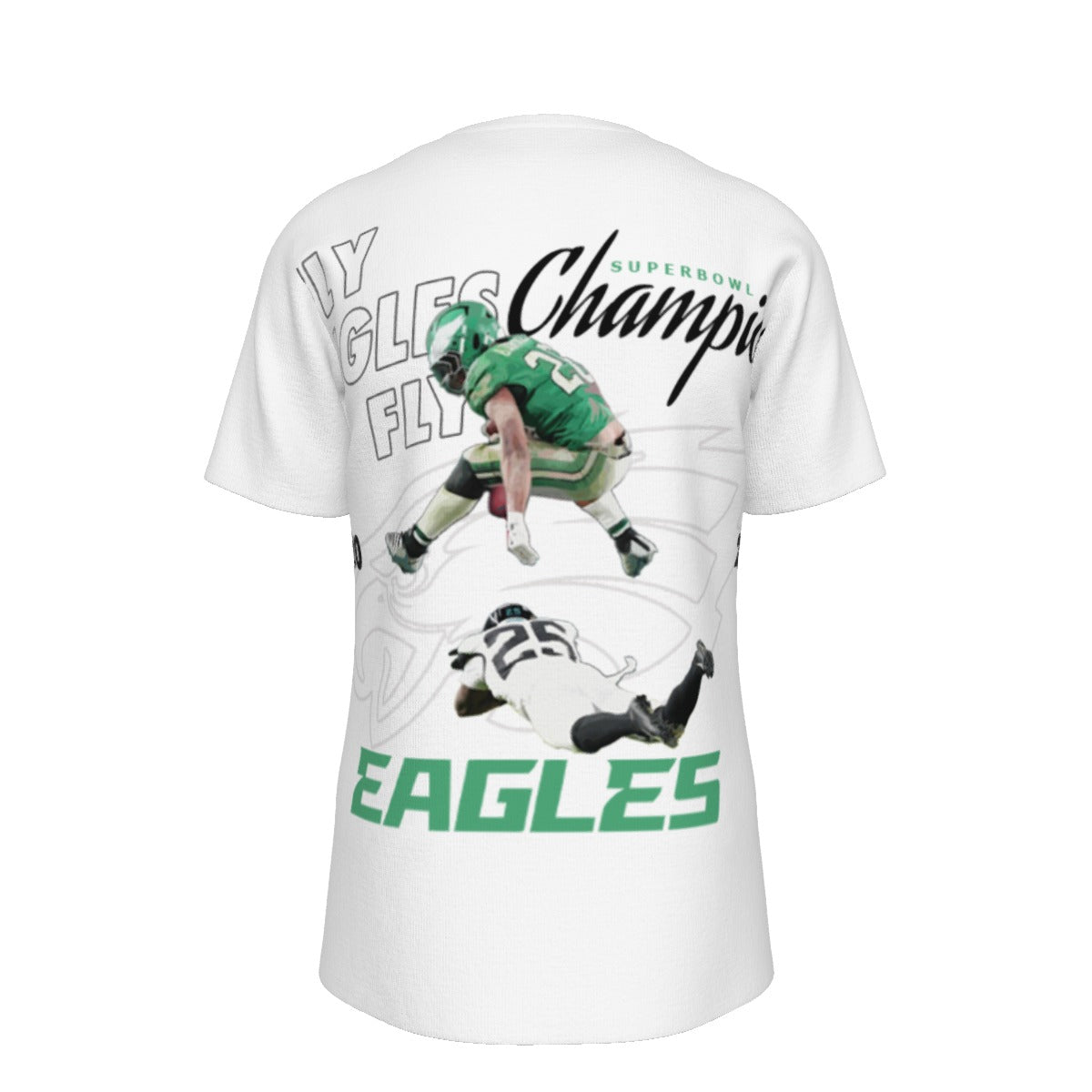 PHILADELPHIA EAGLES "SUPERBOWL LIX ALL OVER PRINT" CHAMPIONS TEE