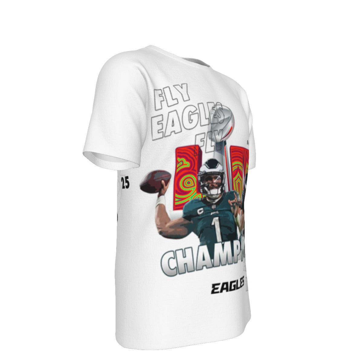 PHILADELPHIA EAGLES "SUPERBOWL LIX ALL OVER PRINT" CHAMPIONS TEE